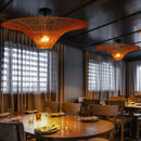 Axyaa Rattan Weave LED Chandelier: Creative Lighting for Home, Restaurant, and Bar