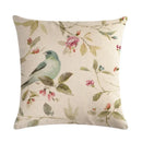 Axyaa Spring Paris Bird Flower Pillowcase Set for 45x45 Cm Pillows