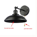 Axyaa Industrial Pot Lid Swing Arm Wall Lamp for Home and Hospitality Lighting