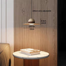Modern Wood Hat LED Pendant Light by Axyaa for Kitchen Island, Bedroom, Coffee Decoration