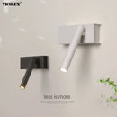 Axya Modern LED Wall Lamp for Home Living Room, Black/White, Rotatable Spotlight