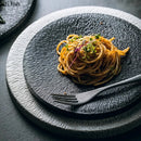 Axyaa Matte Ceramic Round Flat Plate for Molecular Cuisine and Dining