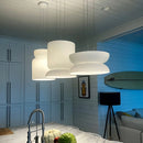 Axyaa White Glass Pendant Light: Modern Minimalist Hanging Ceiling Lighting