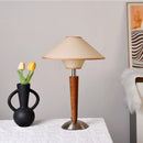 Axyaa Wooden Fabric LED Table Lamp Medieval Style Home Living Room Decoration