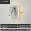 Axyaa LED Wall Sconce Reading Light with USB Ports & Adjustable Spotlight