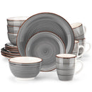Axyaa Bella-GY Porcelain Dinner Set 48-Pieces Vintage Tableware Kit