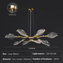 Axyaa Modern Leaf Pendant Chandelier for Dining Room and Living Room