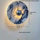 Axyaa Bulgari Stone LED Wall Lights: Modern Nordic Bedroom Luxury Bedside Lamp