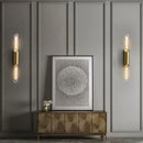 Axyaa Copper Wall Lamp Industrial Style Glass Strip Indoor Lighting