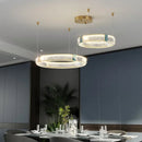Axyaa Italian-Style Grand Villa Crystal Chandelier, Modern Minimalist Lighting Fixtures for Dining Room & Bedroom
