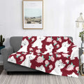 Axyaa Westie Dog Anatomy Flannel Blanket - Cozy Home Sofa Office Travel Throw