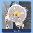Axyaa Bear Water Bottle 750ml - Cute Double Sided Design, BPA-Free Tritan, Portable with Straw