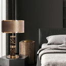 Axyaa Marble Table Lamp Bedside Decor Desk Light Luxury Home Decoration Items