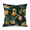 Axyaa Night Rose Linen Pillowcase - Decorative Floral Pillow Covers for Home Decor