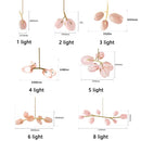 Axyaa Tulip Buds Chandelier: Modern Glass Pendant Lights for Home Decor