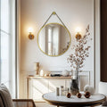 Axyaa Round Black Wall Mirror – Elegant Decor for Living Room and Bedroom
