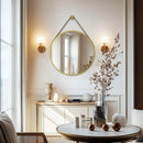 Axyaa Round Black Wall Mirror – Elegant Decor for Living Room and Bedroom