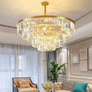 Axyaa Crystal Chandelier Stair Pendant Lamp Living Room Interior Lighting