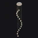 Axyaa Crystal Stair Chandelier Lights - LED Ceiling Lamp for Living Room