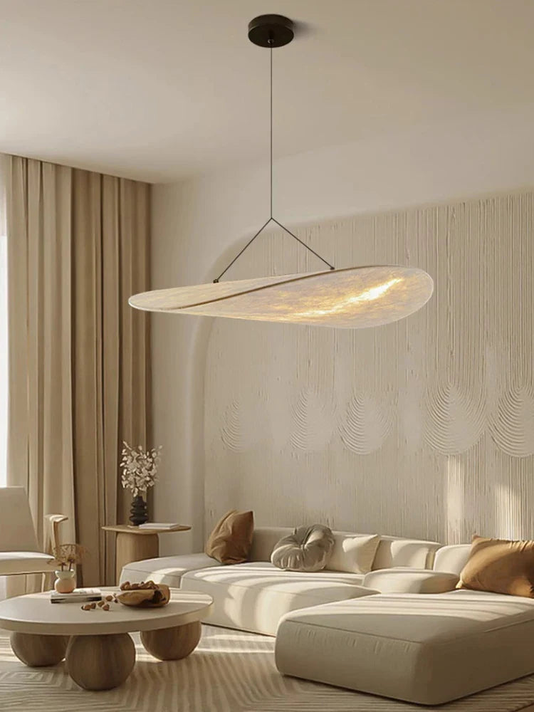 Axyaa Wabi Sabi Silk Chandelier: LED Nordic Minimalist Loft Pendant Light
