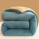 Axyaa Winter Milk Fleece Quilt - Thick Embroidered Cotton Quilt Core