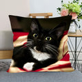 Cute Cat Print Pillowcase by Axyaa - Perfect for Home, Car, and Sofa