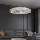 Axyaa Luxury Gold LED Crystal Chandeliers for Living & Dining Room
