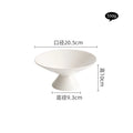 Axyaa White Ceramic High Footed Plate: Elegant Tableware for Molecular Cuisine & Desserts.