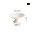 Axyaa White Ceramic High Footed Plate: Elegant Tableware for Molecular Cuisine & Desserts.
