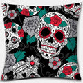 Axyaa Skull Print Series Cushion Cover - Rainbow Peach Decoration for Home
