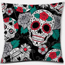 Axyaa Skull Print Series Cushion Cover - Rainbow Peach Decoration for Home