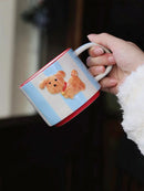 Axya Ceramic Coffee Mugs, Couple Drinkware Set for Afternoon Tea and Milk