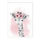 Giraffe & Lion Nursery Wall Art Prints by Axyaa