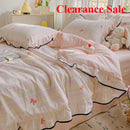 Axyaa Kapok Ruffle Leaf Edge Summer Quilt Set - Double-Layer Yarn, Wrinkle-Free