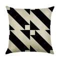 Axyaa Abstract Geometry Linen Pillowcase 45*45cm Square Home Sofa Decor Cover