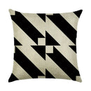 Axyaa Abstract Geometry Linen Pillowcase 45*45cm Square Home Sofa Decor Cover