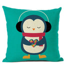 Axyaa Penguin Cushion Cover: Cute Sofa Pillow for Kids & Living Room, 45x45cm