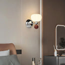 Axyaa LED Ball Wall Light in Chrome Metal for Bedroom, Parlor, Stairs, Aisle