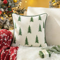 Axyaa Christmas Tree Embroidery Throw Pillow Cover - Cojines Sofa Cushion Cover