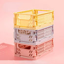 Axyaa Foldable Storage Crate: Portable Stackable Organizer Box for Makeup, Jewelry, and Toys