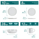 Axyaa Stoneware Set with Sesame Glaze - 16/32 Piece Dinnerware Collection
