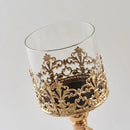 Axyaa Retro Wrought Iron Candlestick Glass Candle Holder Wedding Decoration