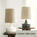 Axyaa Nordic Ceramic Table Lamp LED Desk Light for Home Bedside