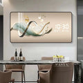 Axyaa Light Luxury Wall Clock Decorative Painting for Living Room and Dining Room