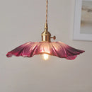 Axya Flower Glass Pendant Light with Tricolored E27 Bulb for Modern Decor
