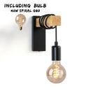 Axyaa Retro Hemp Rope Wall Lamps for Home Decor and Garden Lighting