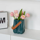 Axyaa Ceramic Vase: Modern Decorative Handbag Vase for Home Flowers & Table Decor