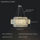 Axyaa Luxury Crystal Chandelier: Elegant Pendant Light for Home Living Room