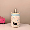 Axyaa 500ml Stainless Steel Cat Coffee Tumbler Thermos with Straw and Handle