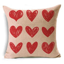 Axyaa Pink Heart Pattern Cushion Cover - 40cm/45cm & 50cm Sizes